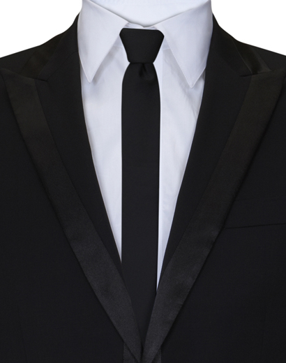 Black Satin Bow Tie