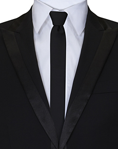 Black Satin Bow Tie